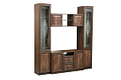 Модульная гостиная Габриэлла (Патинированный профиль) Дуб кальяри/дуб коньяк/дуб кальяри патина